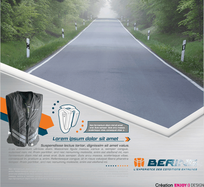 Finalisation de mise en page de la campagne d‘affichage Bering (2012).