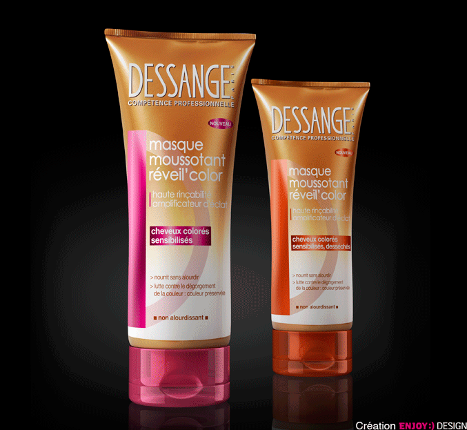 Exécution d‘étiquettes pour la gamme Dessange L’Oréal.